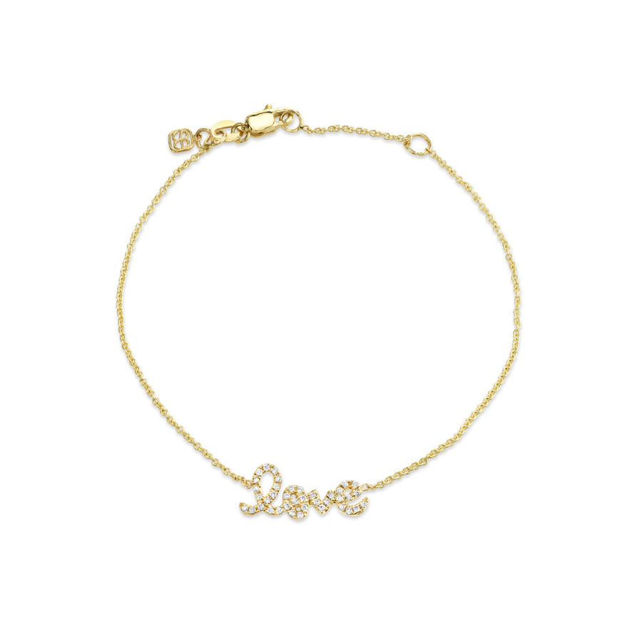 Gold & Pavé Diamond Love Bracelet - Sydney Evan Fine Jewelry