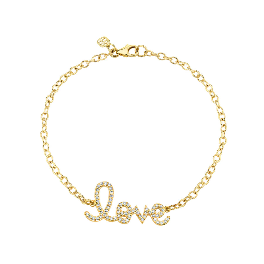 Gold & Diamond Medium Love Bracelet - Sydney Evan Fine Jewelry
