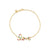 Gold & Rainbow Medium Love Bracelet