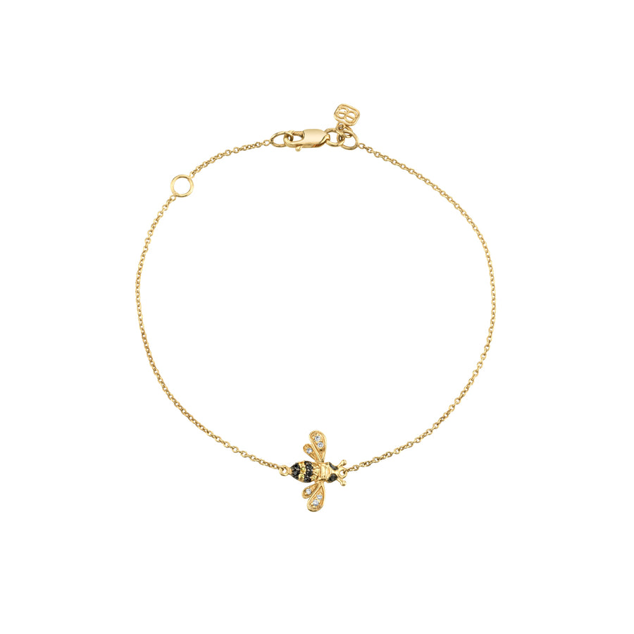 Gold & Diamond Small Bee Bracelet - Sydney Evan Fine Jewelry