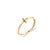 14k Gold Bent Cross Ring