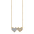 Gold & Diamond Medium Double Heart Necklace