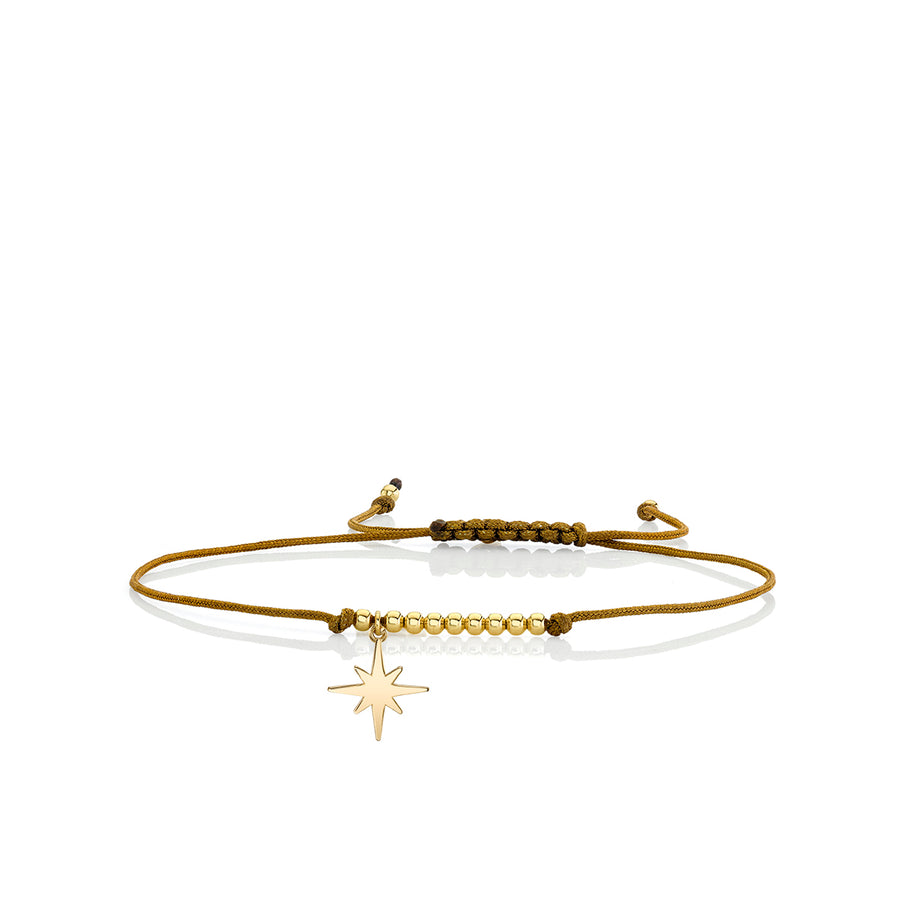 Pure Gold Tiny Starburst Cord Bracelet - Sydney Evan Fine Jewelry