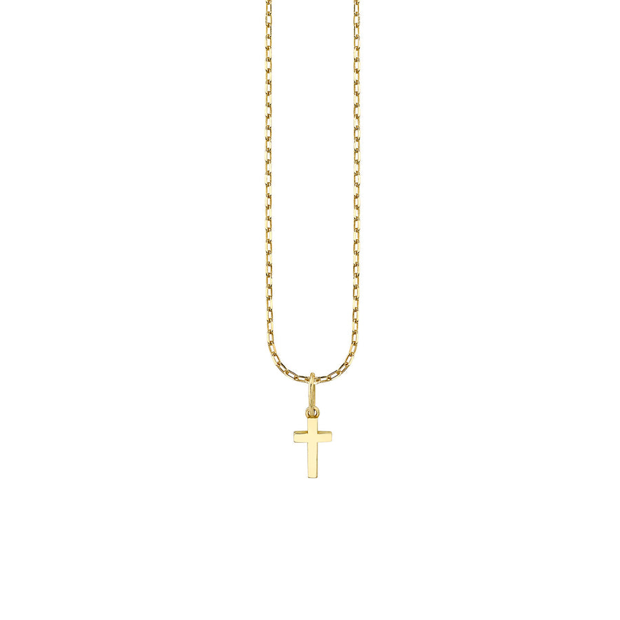 Kids Collection Pure Gold Tiny Cross Charm Necklace - Sydney Evan Fine Jewelry