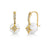 Gold & Diamond Starburst Small Pearl Bead Earrings