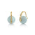 Gold & Diamond Marquise Eye Aquamarine Earrings