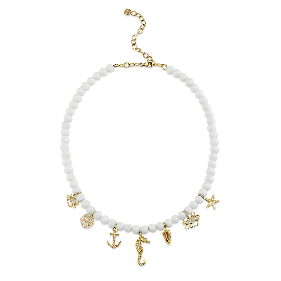 Gold & Diamond Under The Sea Pearl Necklace - Sydney Evan Fine Jewelry