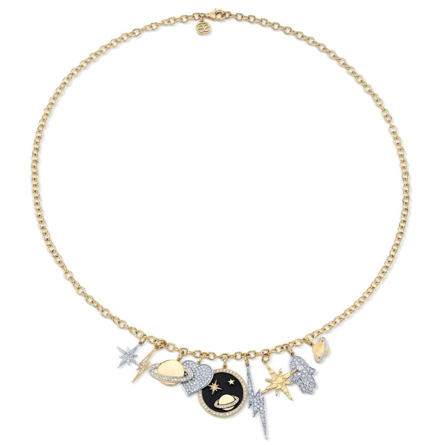 Sydney Evan 14K Gold Diamond Multi-Charm Necklace