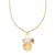 Gold & Diamond Sunset Link Clip Charm Necklace