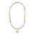 Gold & Diamond Evil Eye Lasso African Opal Necklace