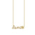 Gold & Diamond Small Custom Script Daisy Icon Necklace