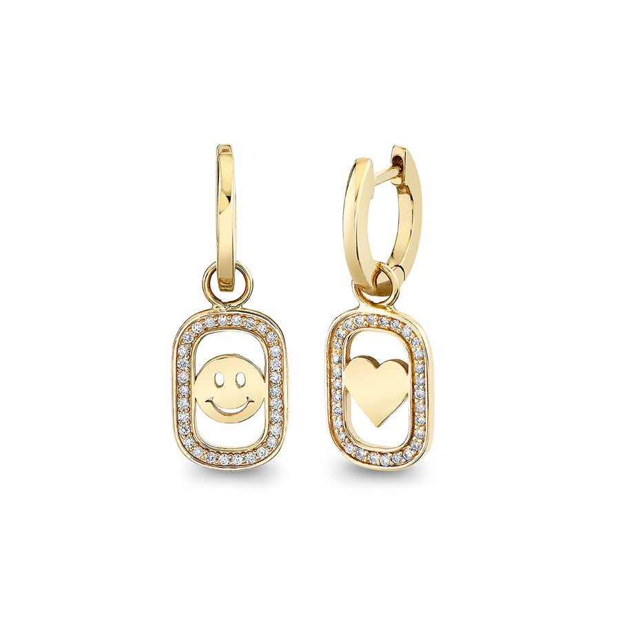 Gold & Diamond Open Icon Earrings - Sydney Evan Fine Jewelry