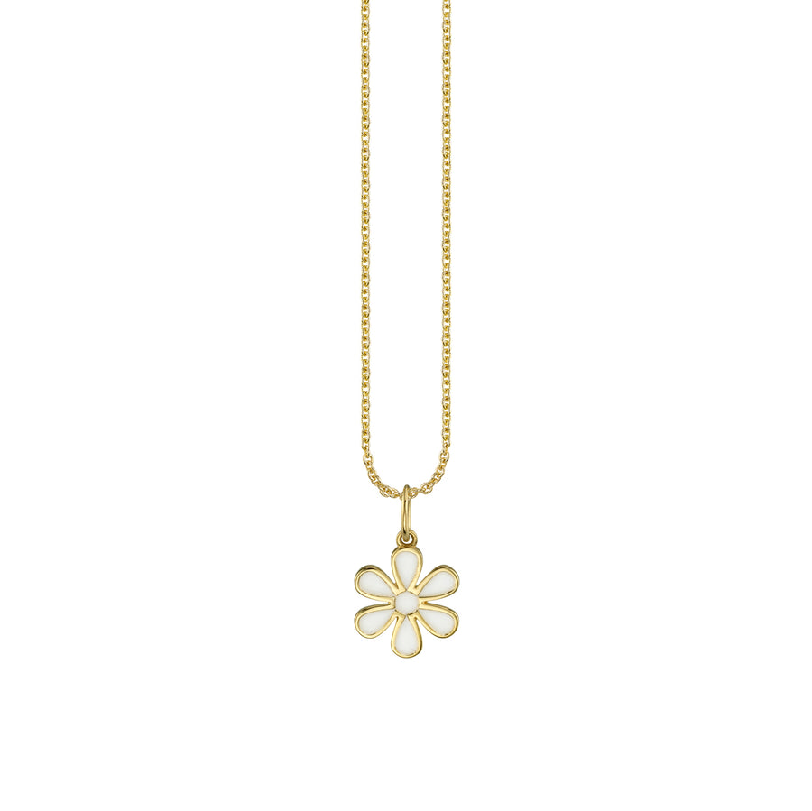 Gold & Enamel Flower Charm - Sydney Evan Fine Jewelry