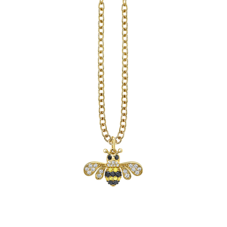 Gold & Diamond Large Bee Charm - Sydney Evan Fine Jewelry
