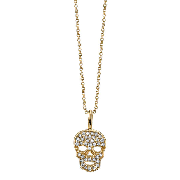 Men's Collection Gold & Diamond Mini Skull Charm