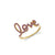 Gold & Pavé Amethyst Large Love Ring