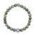 Men's Collection White Gold Soccer Ball Bead on Grey Cat's Eye