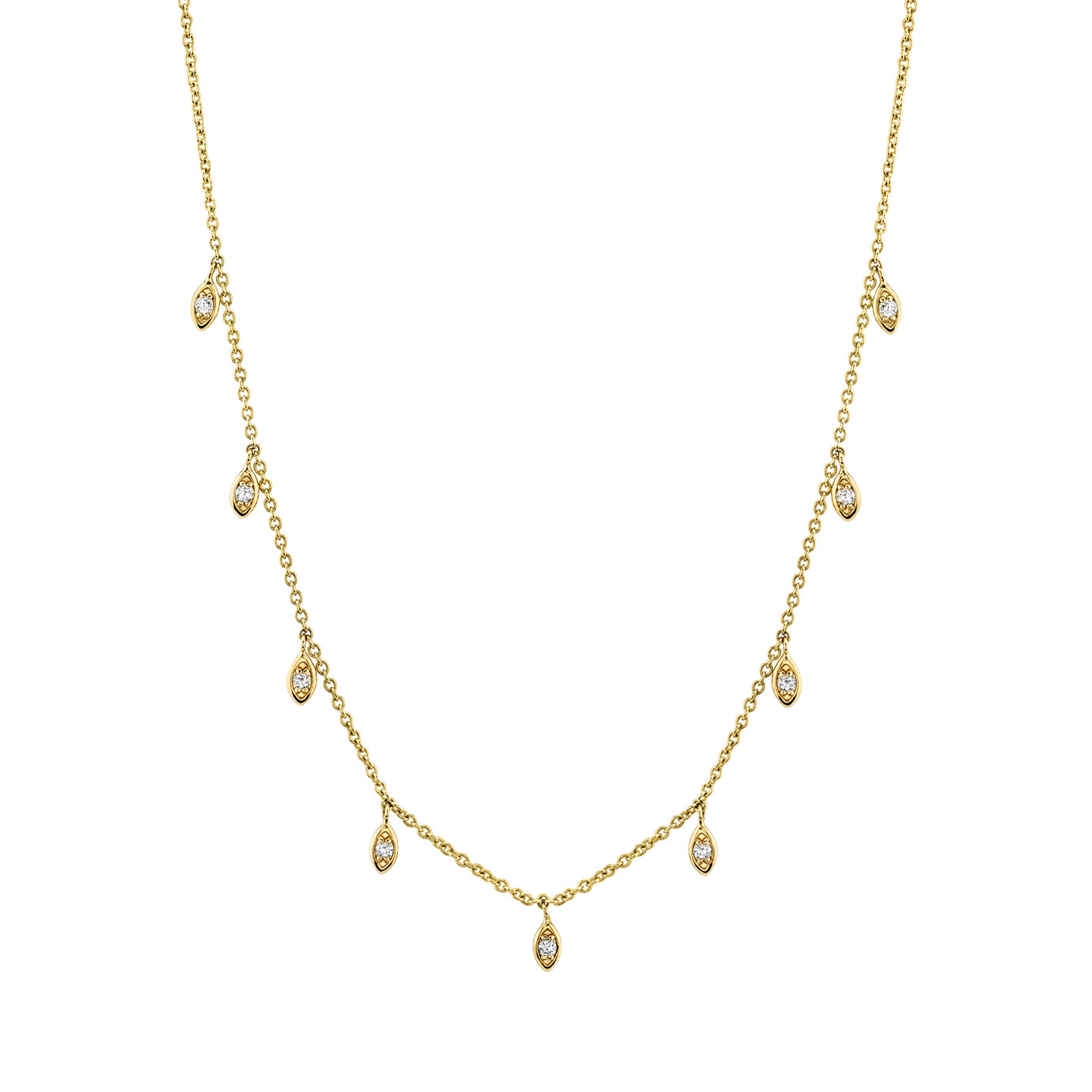 Shop Sydney Evan 14k Gold & Diamond Marquise Fringe Necklace