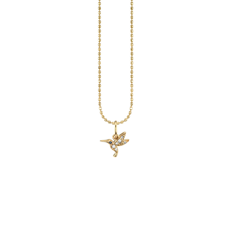 Gold & Diamond Tiny Hummingbird Charm - Sydney Evan Fine Jewelry