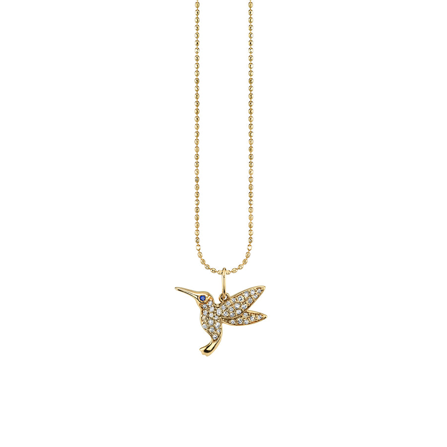 Gold & Diamond Large Hummingbird Charm - Sydney Evan Fine Jewelry