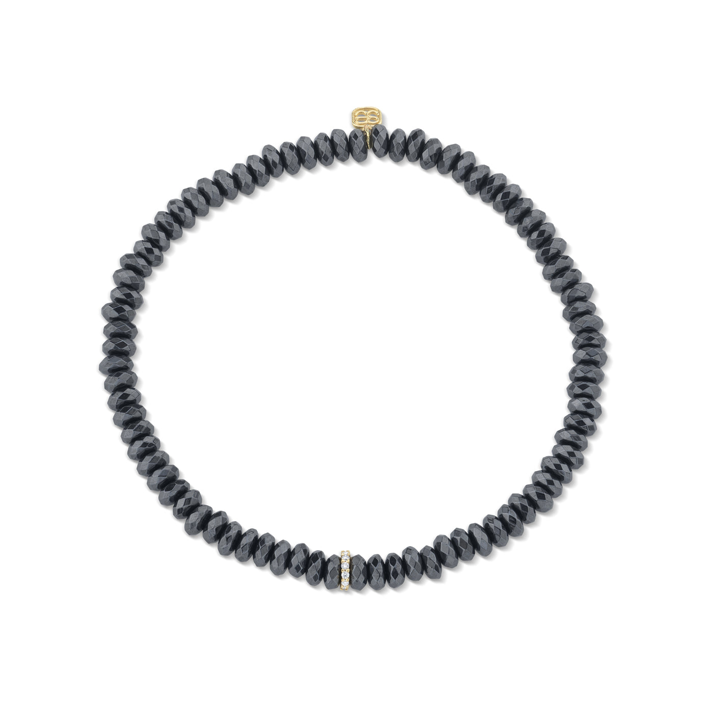 Shop Sydney Evan 14k Gold & Diamond Rondelle on Hematite