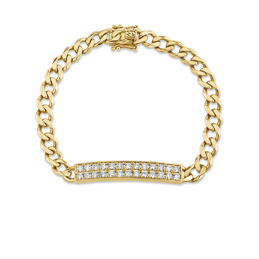 Gold & Diamond Id Bar Bracelet - Sydney Evan Fine Jewelry