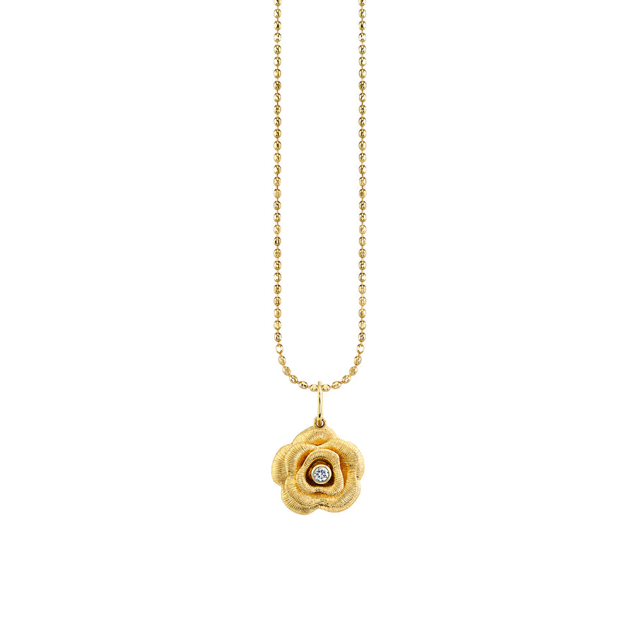 Gold & Diamond Rose Charm - Sydney Evan Fine Jewelry