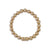 Two-Tone Gold & Diamond Heart Eternity Rondelle on Gold Beads