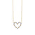 Two-Tone Gold & Diamond Heart Necklace