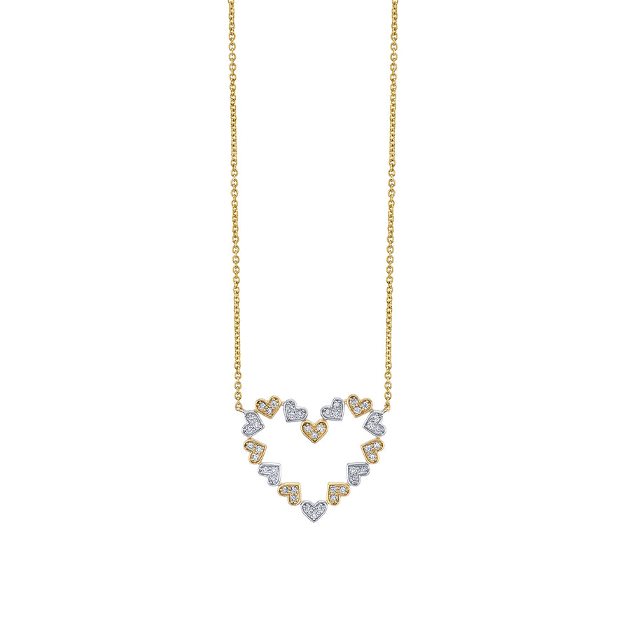 Two-Tone Gold & Diamond Heart Necklace - Sydney Evan Fine Jewelry
