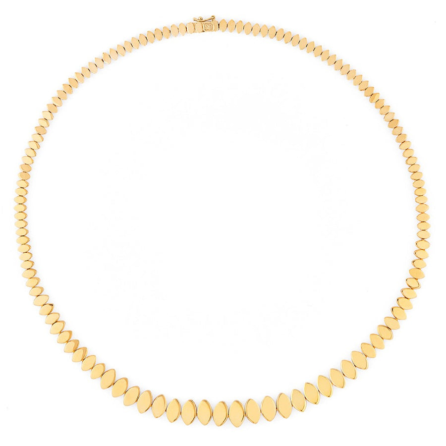 Pure Gold Graduated Marquise Eye Eternity Necklace - Sydney Evan Fine Jewelry
