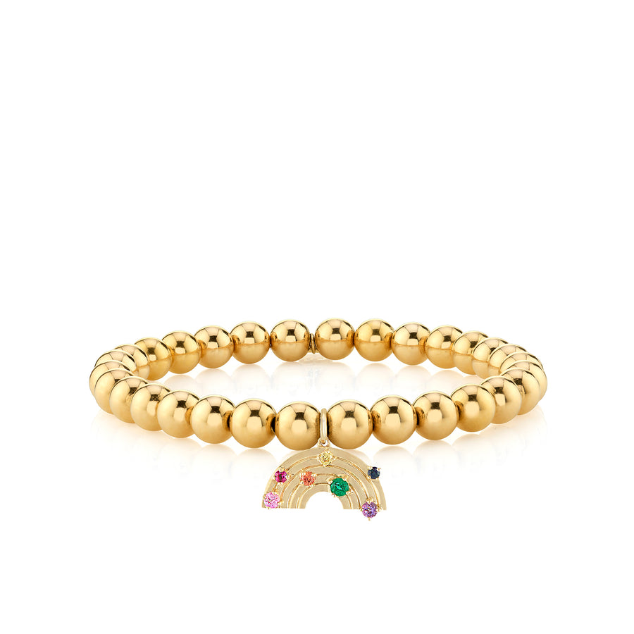 Gold Rainbow on Gold Beads - Sydney Evan Fine Jewelry
