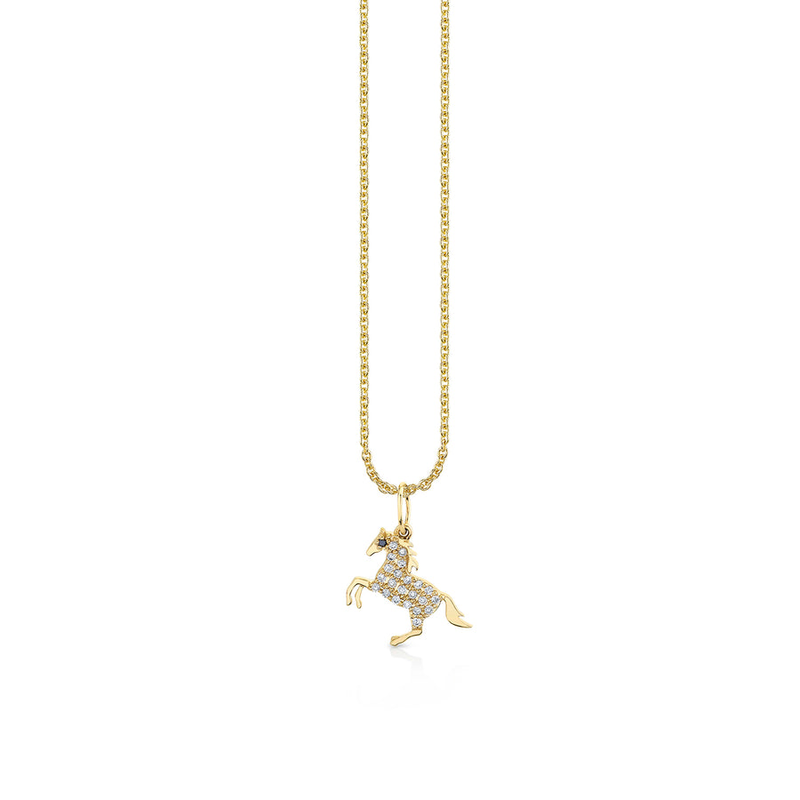 Gold & Diamond Small Horse Charm - Sydney Evan Fine Jewelry