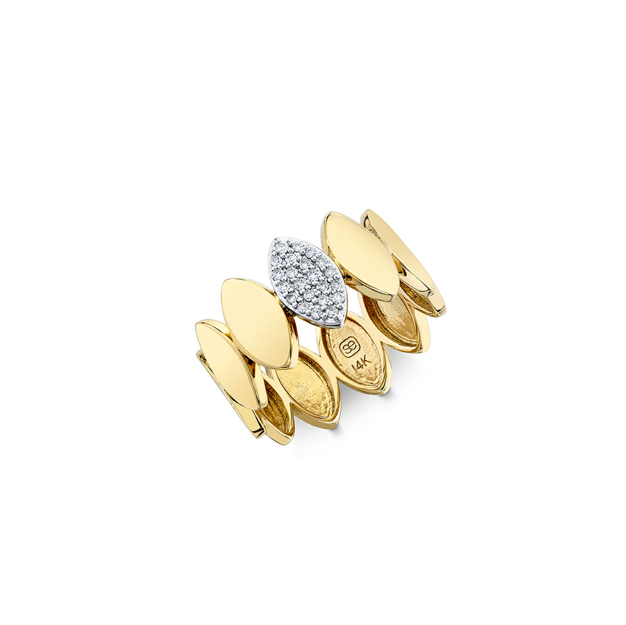 Gold & Diamond Marquise Eye Eternity Ring - Sydney Evan Fine Jewelry
