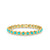Gold & Turquoise Large Fluted Tennis Bracelet