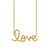 Pure Gold Extra Large Love Script Rope Necklace
