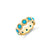 Gold & Turquoise Large Fluted Eternity Ring