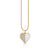 Gold & Diamond Large Heart Mother of Pearl Inlay Charm