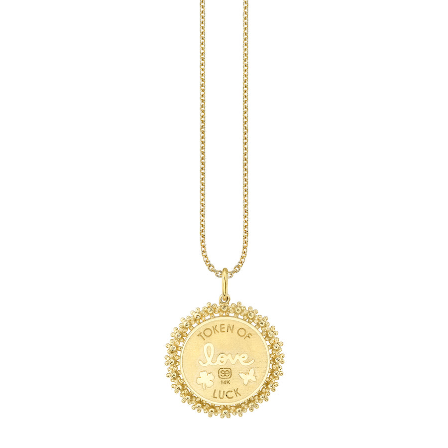 Gold & Diamond Ladybug Coin Charm - Sydney Evan Fine Jewelry