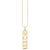 Gold & Diamond Luck and Protection Long Cartouche Charm