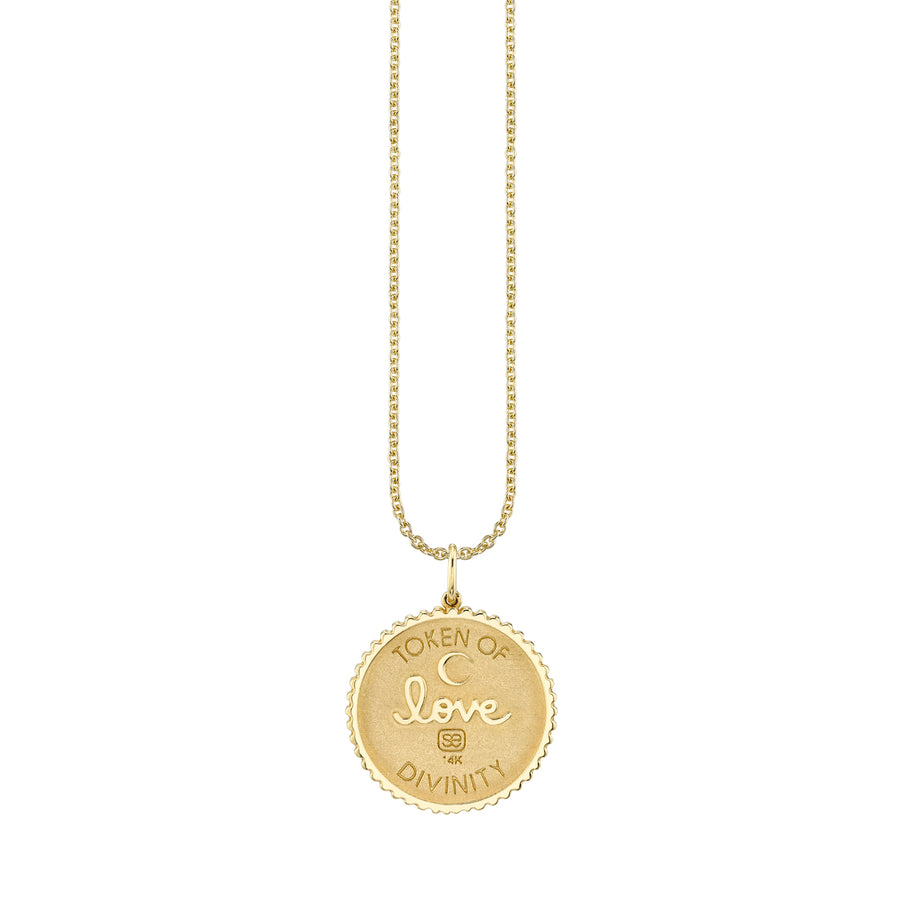 Gold & Diamond Celestial Coin Necklace - Sydney Evan Fine Jewelry