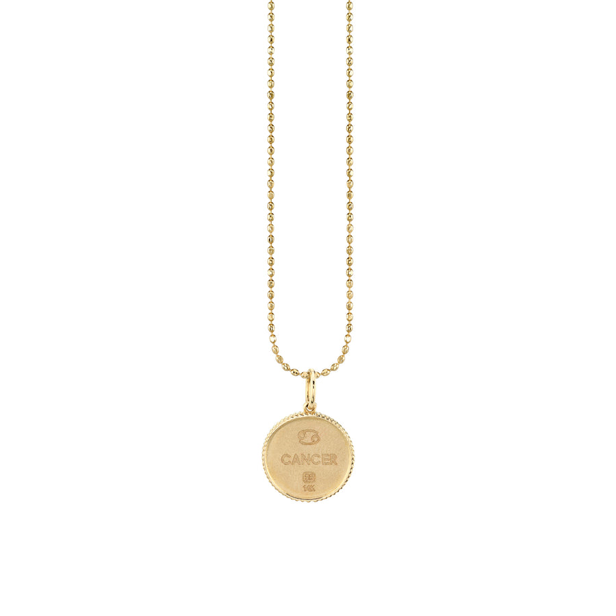 Gold & Diamond Cancer Zodiac Medallion - Sydney Evan Fine Jewelry