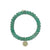 Gold & Emerald Lime Slice on Green Quartz