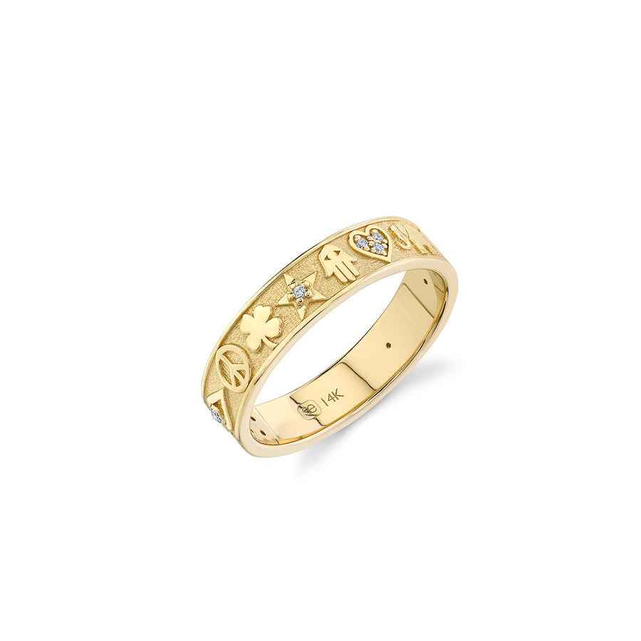 Solid Gold Ring with A Small Star 14K Yellow