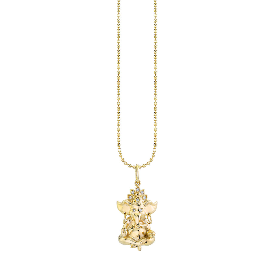 Gold & Diamond Ganesha Charm - Sydney Evan Fine Jewelry