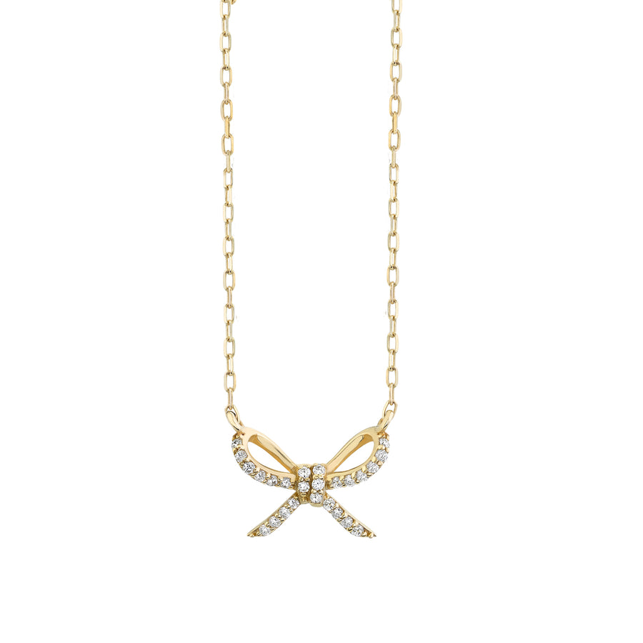 Gold & Diamond Bow Necklace - Sydney Evan Fine Jewelry
