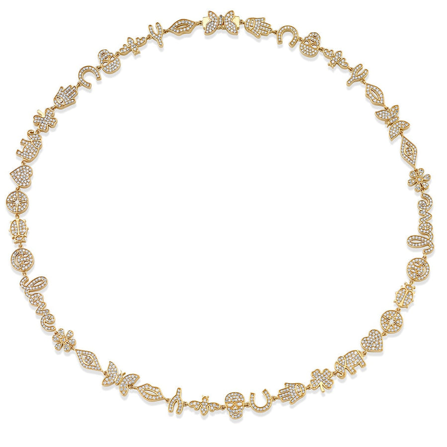 Gold & Diamond Small Anniversary Eternity Necklace - Sydney Evan Fine Jewelry