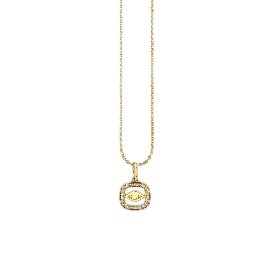 Gold & Diamond Evil Eye Open Icon Charm - Sydney Evan Fine Jewelry
