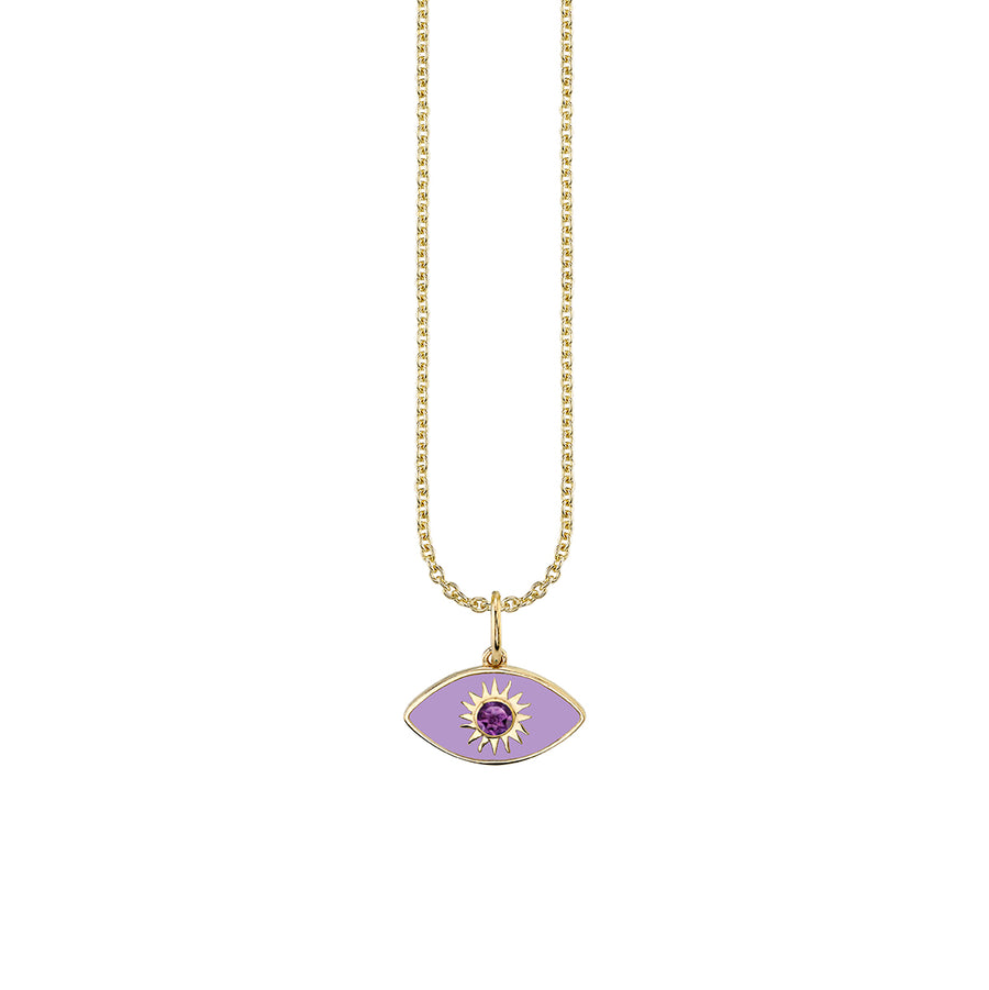 Gold & Enamel Sunburst Evil Eye Charm - Sydney Evan Fine Jewelry