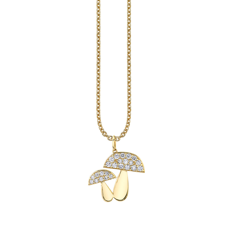 Gold & Diamond Large Mushroom Charm - Sydney Evan Fine Jewelry